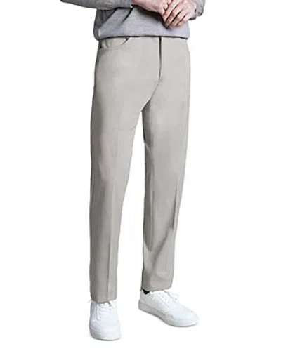 Santorelli Platinum Luigi Cotton & Cashmere Regular Fit Pants In Taupe