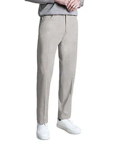 Santorelli Platinum Luigi Cotton & Cashmere Regular Fit Pants In Gray