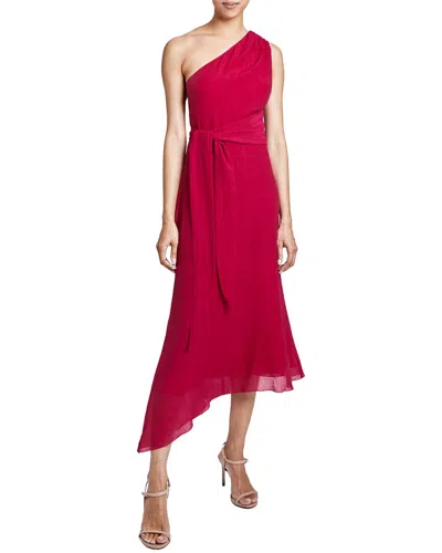 SANTORELLI SANTORELLI   REGANA ONE-SHOULDER FAUX WRAP DRESS