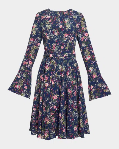 SANTORELLI RONI FLORAL-PRINT LIGHTWEIGHT STRETCH DRESS