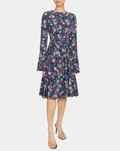 SANTORELLI SANTORELLI RONI LONG SLEEVE FIT AND FLARE DRESS