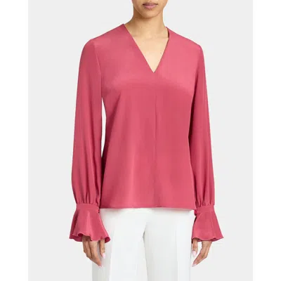 SANTORELLI SANTORELLI RUE SILK LONG SLEEVE BLOUSE