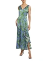 Santorelli Emerson V-neck Midi Dress In Iris