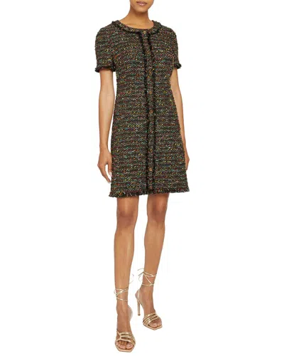 Santorelli Shea Wool-blend Shift Dress In Black