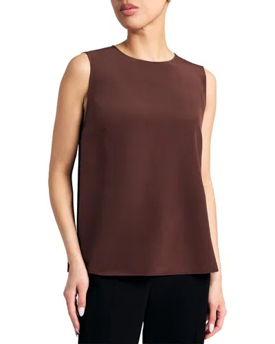 Santorelli Silk Demi Sleeveless Top
