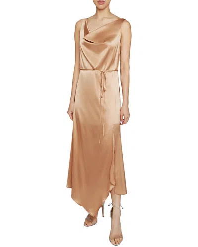 Santorelli Simona Cowl Neck Silk Midi Dress In Multi