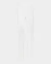 Santorelli Martina Straight Leg Pant With Side Zipper In Techno Crepe In Cream