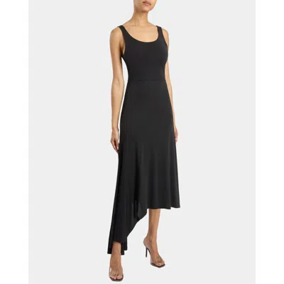 SANTORELLI SANTORELLI TANI SLEEVELESS MIDI DRESS WITH ASYMMETRIC SKIRT PANEL