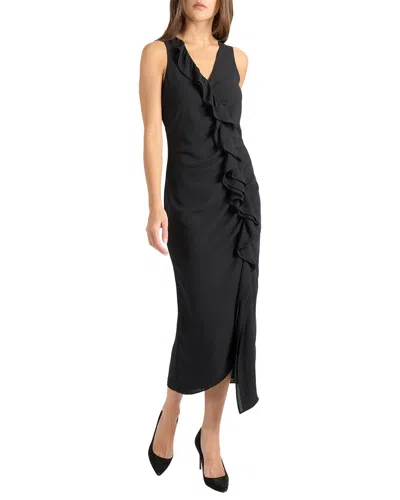 Santorelli Tate Midi Dress In Black