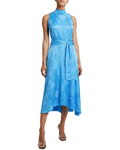Santorelli Taylor Mock Neck Midi Dress In Multi