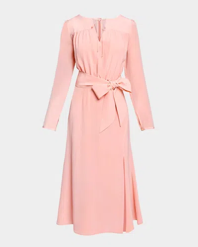 SANTORELLI TESSA SILK FIT-AND-FLARE DRESS