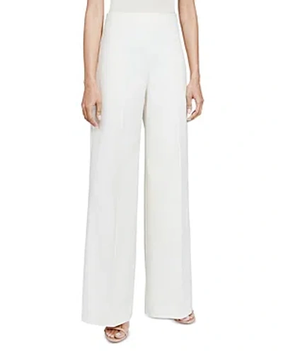 Santorelli Maggie High-rise Cotton Poplin Pants In Ivory