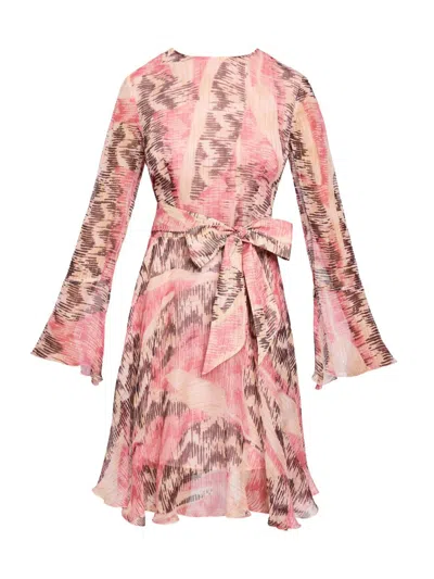 Santorelli Women's Abstract Print Silk A-line Dress In Multi