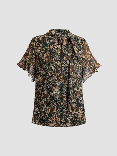 Santorelli Women's Athena Abstract Floral Blouse In Multi