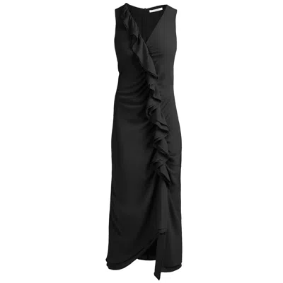 Santorelli Tate Sleeveless Midi Dress In Black