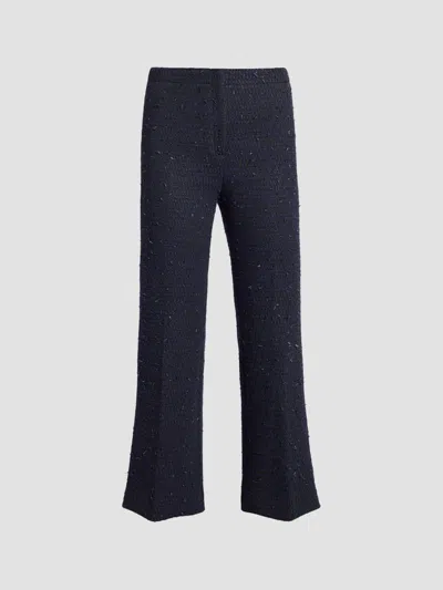 Santorelli Women's Liza Crop-fit Flared Pants In Blue