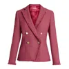 Santorelli Women's Pink Alaia Double-breasted Tweed Jacket In Pink