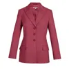 Santorelli Freya Three Button Jacket In Stretch Wool In Pink