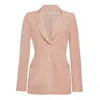 Santorelli Women's Pink Juno Double Button Jacket In Soft Stretch Crepe In Pink