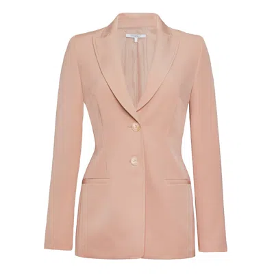 Santorelli Women's Pink Juno Double Button Jacket In Soft Stretch Crepe