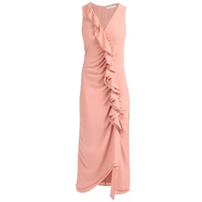 Santorelli Tate Sleeveless Midi Dress In Pink