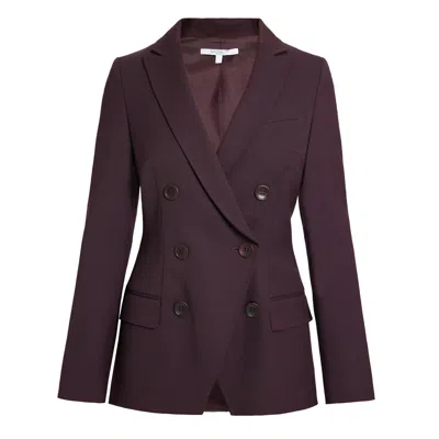 Santorelli Women's Purple Paco Double-breasted Six-button Jacket In Wool Stretch.