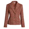 Santorelli Women's Trish Jacket With Fringe Detail In Luxury Tweed In Brown