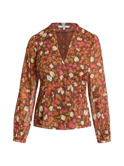 Santorelli Women's Winnie Floral Georgette Blouse In Multi