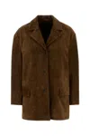 Santoro Brown Suede Blazer In Brown