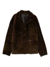 Santoro Button Leopard-print Jacket In Multi