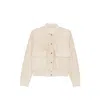 Santoro Flap-pocket Buttoned Bomber Jacket In Neutral