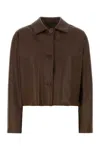 Santoro Buttoned Leather Jacket In Multi