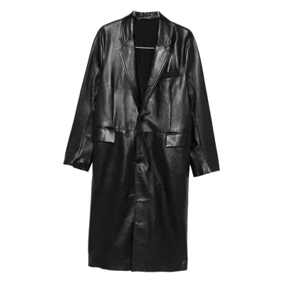 Santoro Leather Outerwears In Black