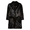 Santoro Leather Outerwears In Black