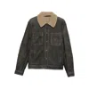 Santoro Leather Outerwears In Blue
