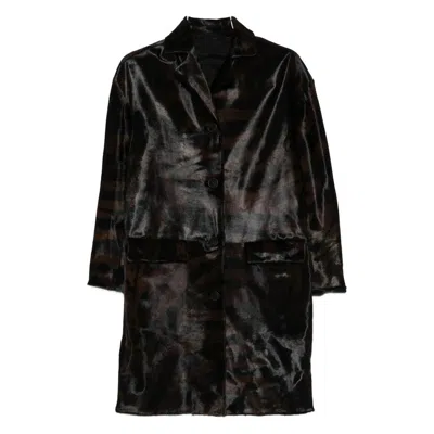Santoro Leather Outerwears In Brown