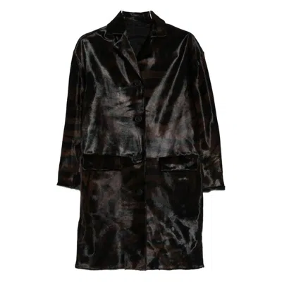 Santoro Leather Outerwears In Brown