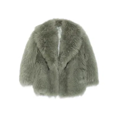 Santoro Leather Outerwears In Green