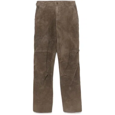 Santoro Leather Pants In Beige