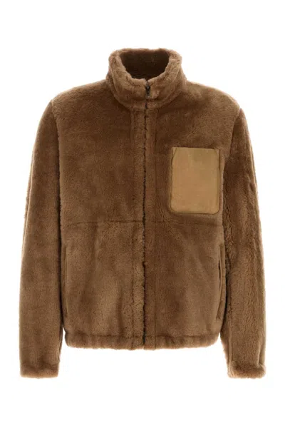 Santoro Reversible Camel Shearling Jacket