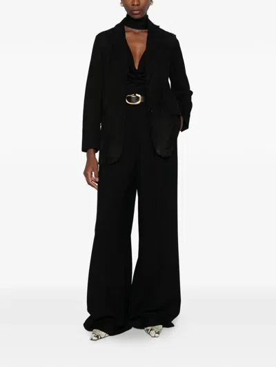Santoro Suede Single-breasted Jacket In Black