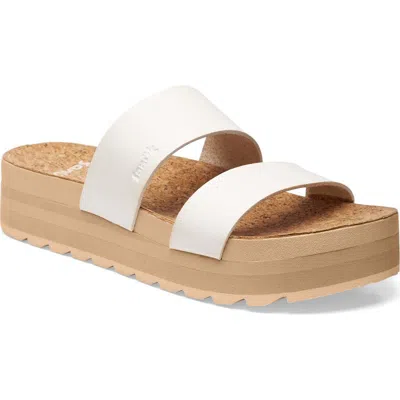 Sanuk Alt-itude Platform Sandal In White
