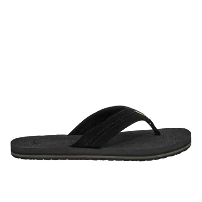 Sanuk Beer Cozy Stacker Suede Black 1119338-blk Men's