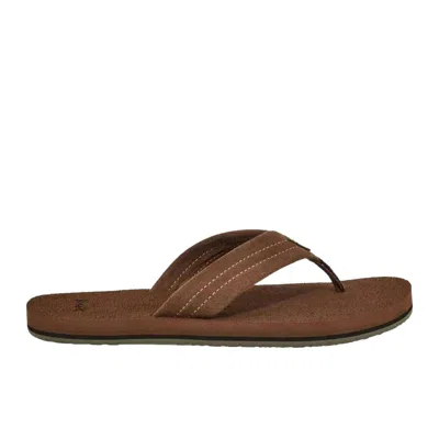 Sanuk Beer Cozy Stacker Suede Brown 1119338-brn Men's In Multi