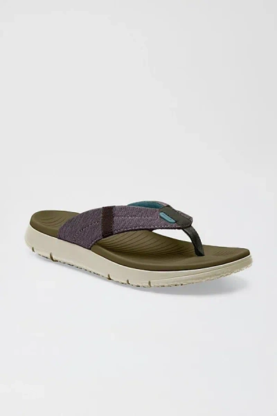Sanuk Beer Foamie 3 Pt Sandals In Burnt Olive, Men's At Urban Outfitters In Multi