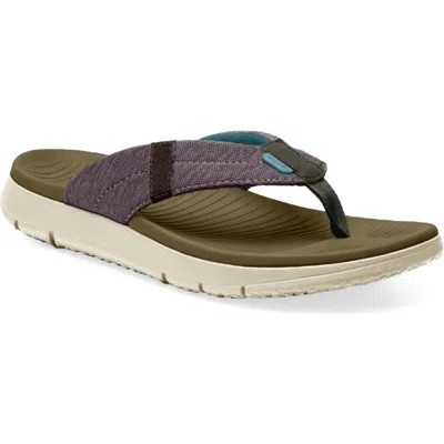 Sanuk Beer Foamie Flip Flop In Brown