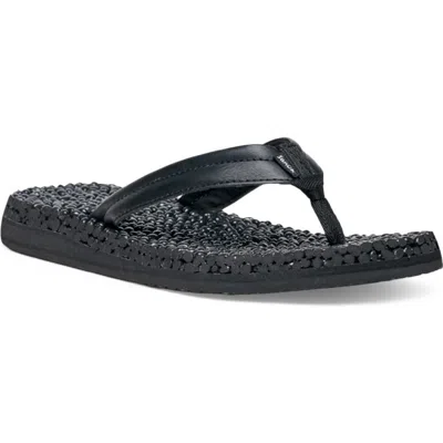 Sanuk Bubblecush Flip Flop In Black