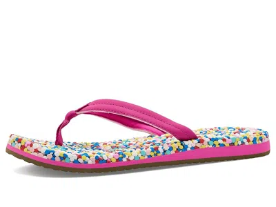 Sanuk Bubblecush Women's Sandals Fuchsia Fedora: 11 B - Medium In Multi
