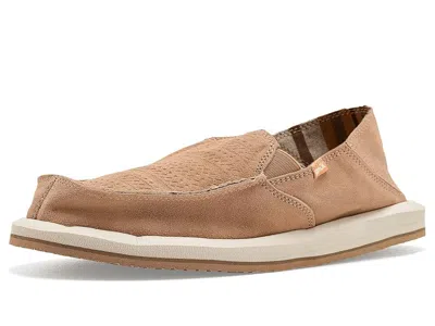 Sanuk Donna Novelty Leather Women's Shoes Doe: 6 B - Medium In Tan