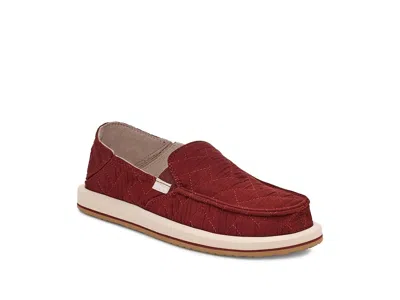 Sanuk Donna Quilted In Red